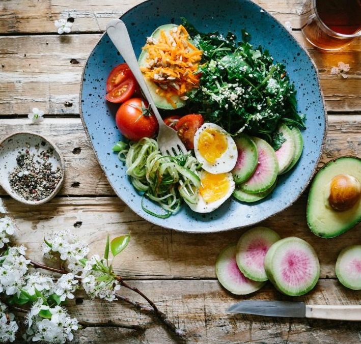 Plate of nutritious food